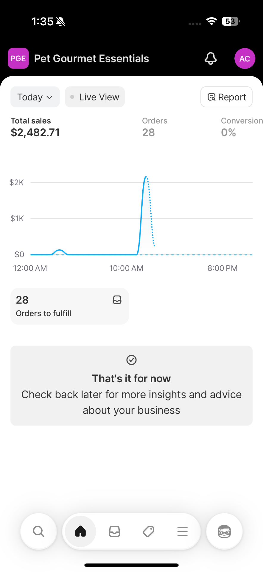 50 orders in 6 weeks